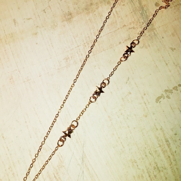 Moon & Stars Crystal Layered Choker Bib Necklace - Picture 4 of 6